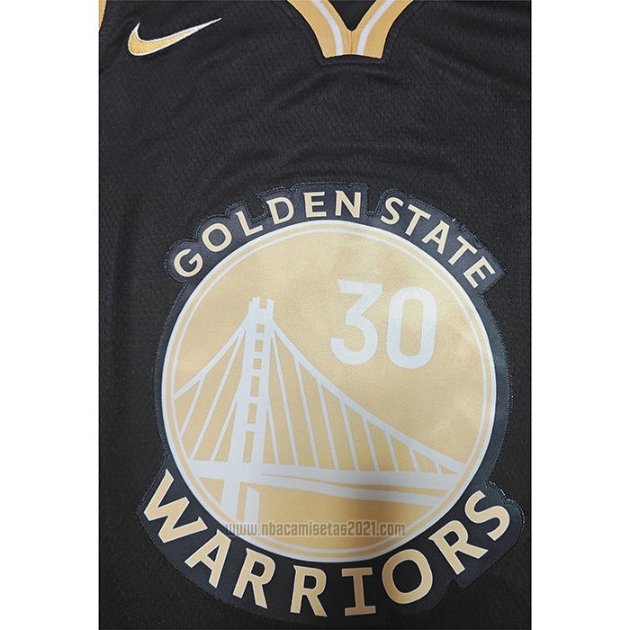 Camiseta Golden State Warriors Stephen Curry #30 Select Series Oro Negro